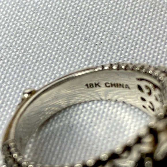 Barbara Bixby most beautiful Peridot sterling and 18k accents gold ring - Picture 7 of 7